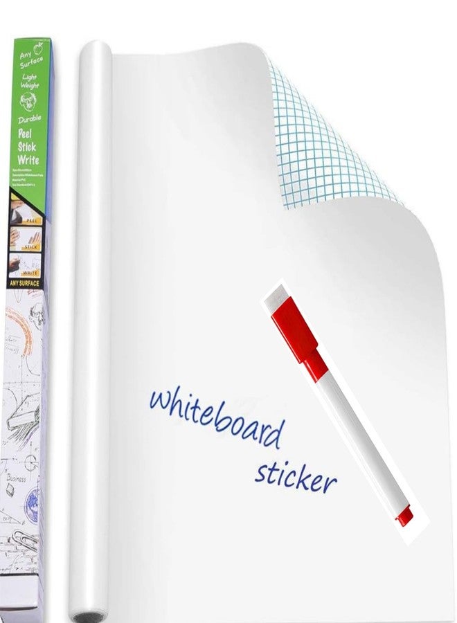 COSMOS STAR ملصق حائط سبورة بيضاء Cosmos Star™، كبير جدًا، قوي ومتين، قابل للمسح الجاف، ذاتي اللصق، سبورة بيضاء قابلة للتقشير واللصق للأطفال للرسم، المكتب، المدرسة، ديكور المنزل (24 بوصة × 80 بوصة، أبيض) - Image 1